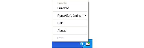 Image of System Tray Popup Menu